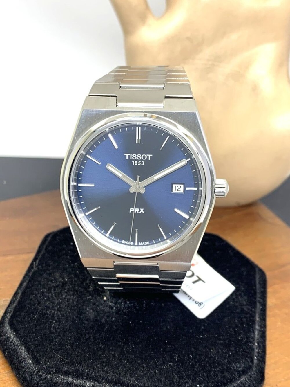 Tissot PRX Men's Watch Swiss Quartz 40mm Blue Dial Silver Steel T1374101104100